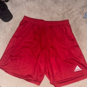 RED ADIDAS SHORTS